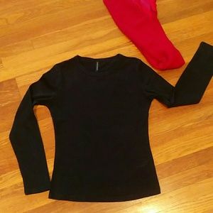Black long sleeve cotton T